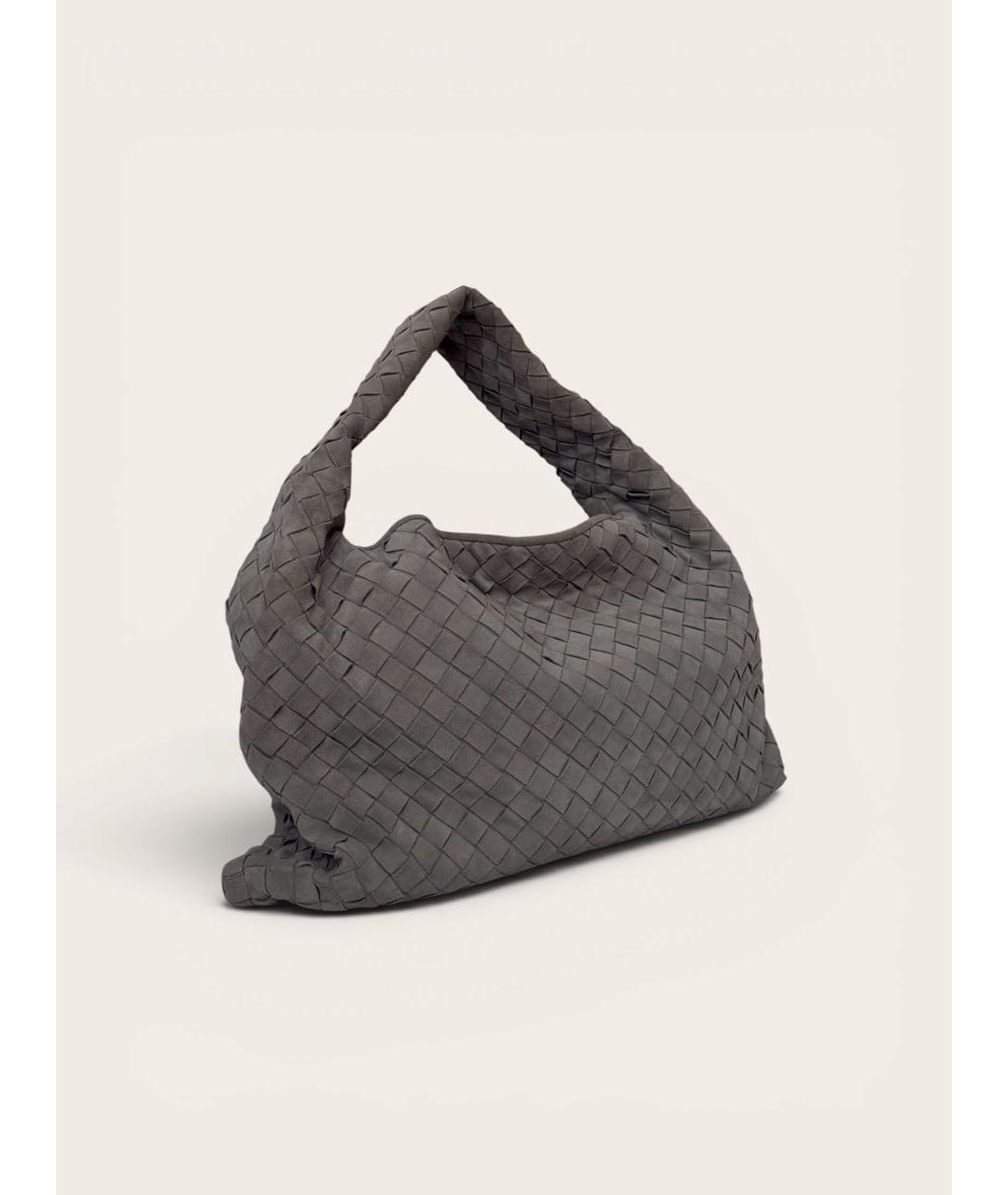 BOTTEGA VENETA Серая замшевая сумка через плечо, фото 2