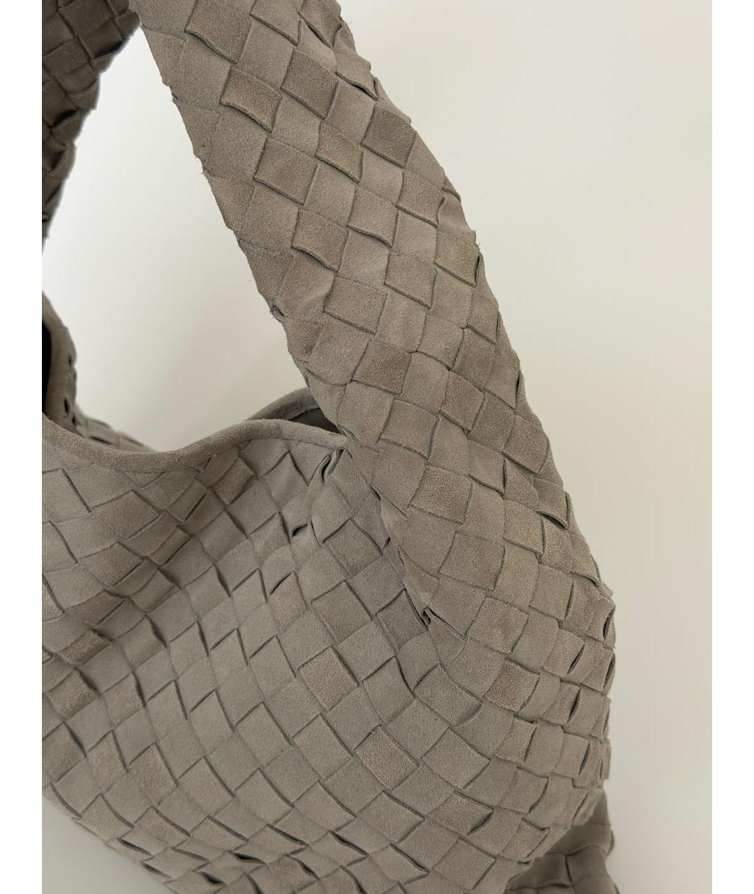 BOTTEGA VENETA Серая замшевая сумка через плечо, фото 6