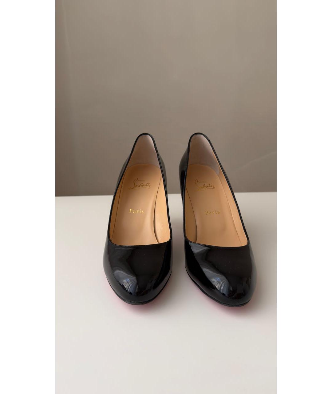 CHRISTIAN LOUBOUTIN Черные туфли из лакированной кожи, фото 2