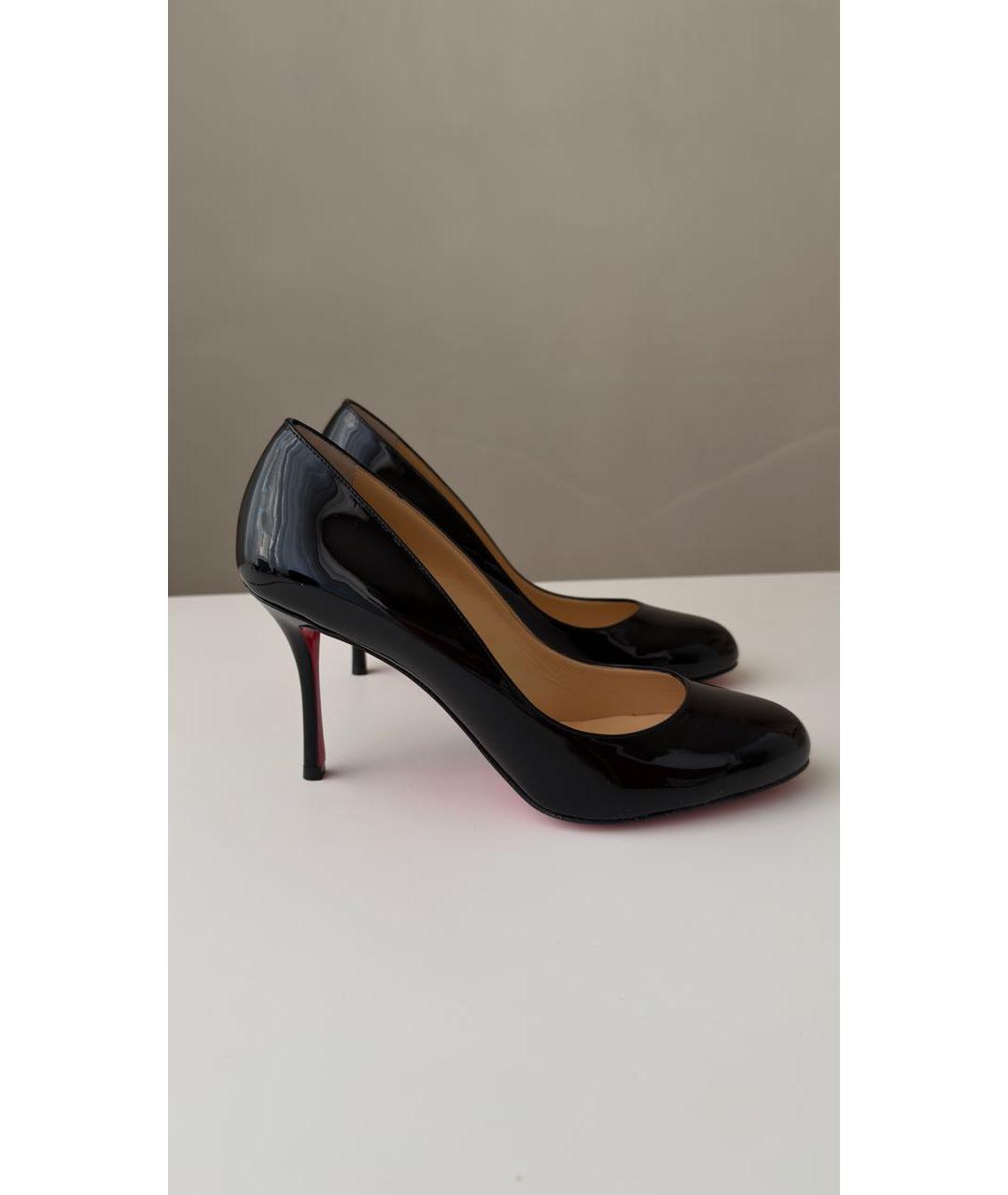 CHRISTIAN LOUBOUTIN Черные туфли из лакированной кожи, фото 6