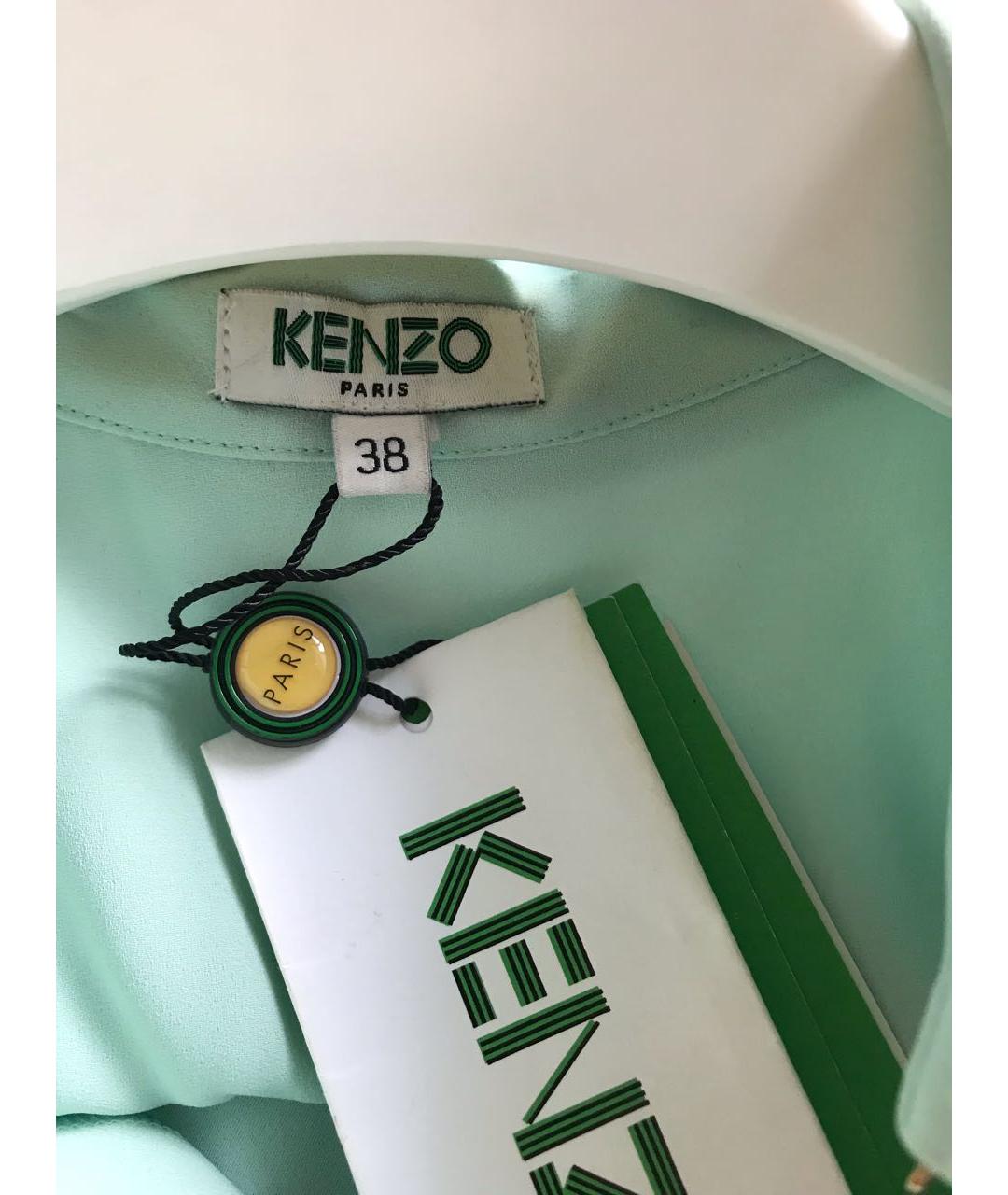 KENZO Зеленое полиэстеровое повседневное платье, фото 5