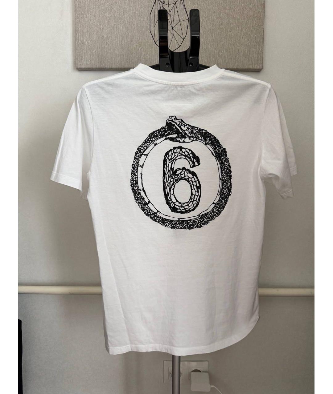MM6 MAISON MARGIELA Белая хлопковая футболка, фото 2