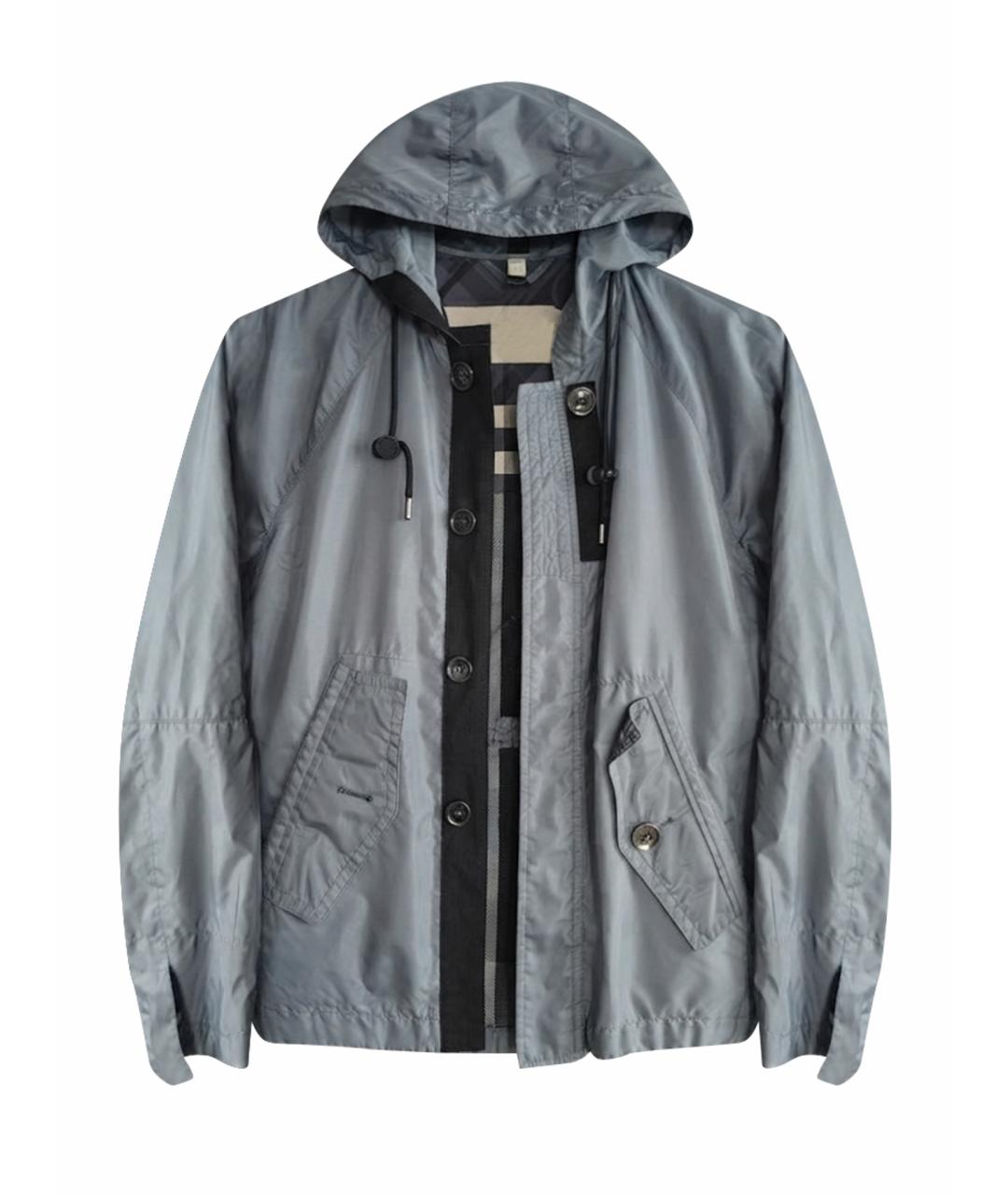 BURBERRY Серая полиамидовая куртка, фото 1