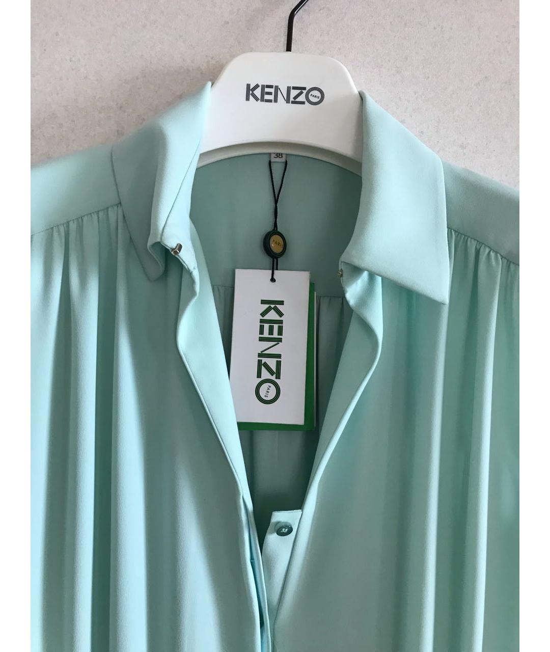 KENZO Зеленое полиэстеровое повседневное платье, фото 3