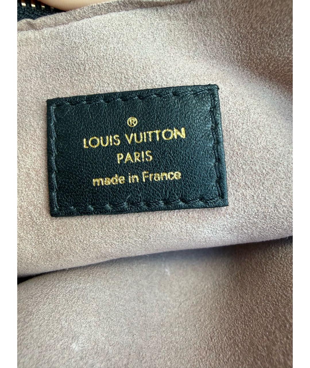 LOUIS VUITTON Черная кожаная сумка через плечо, фото 3