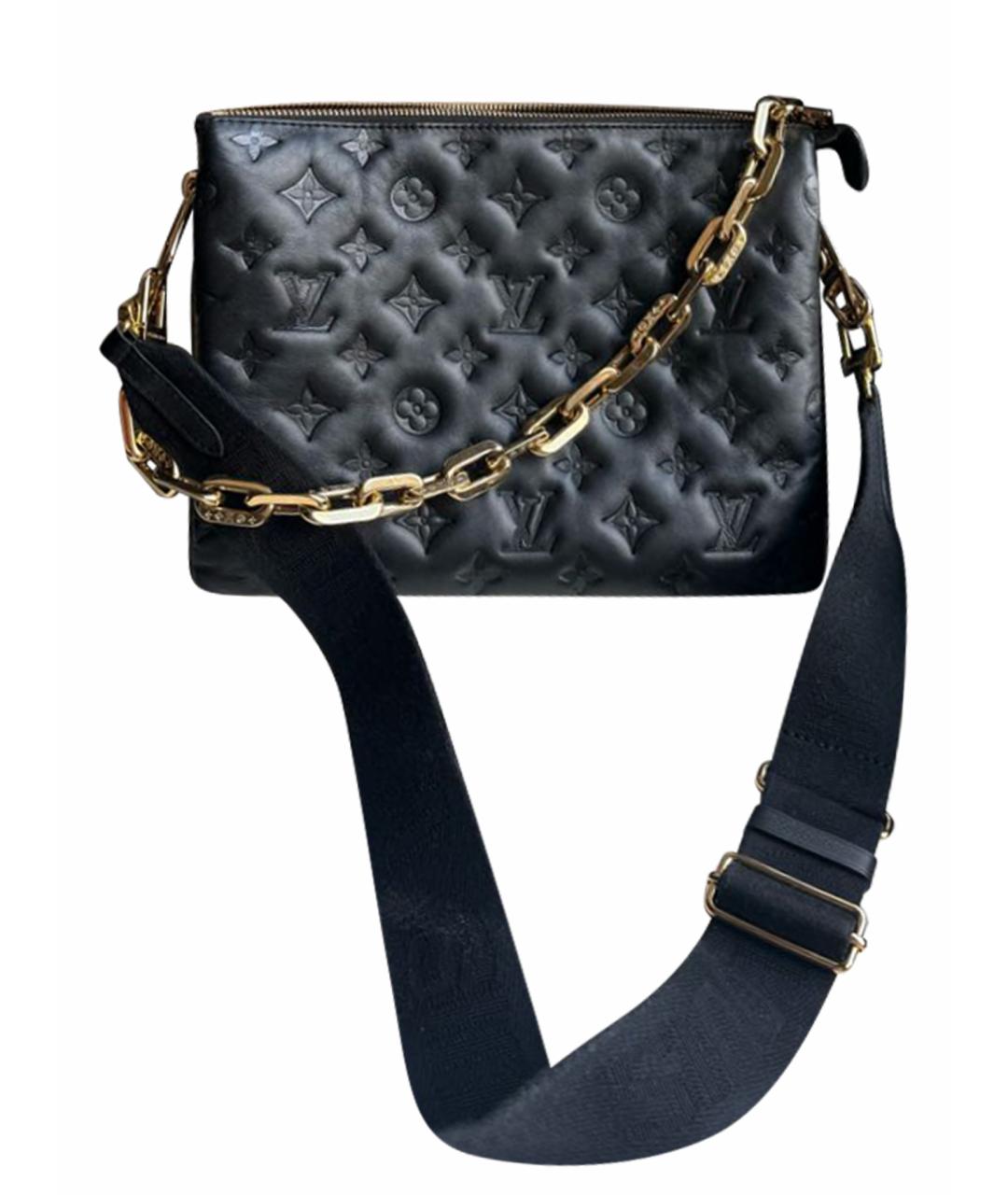 LOUIS VUITTON Черная кожаная сумка через плечо, фото 1