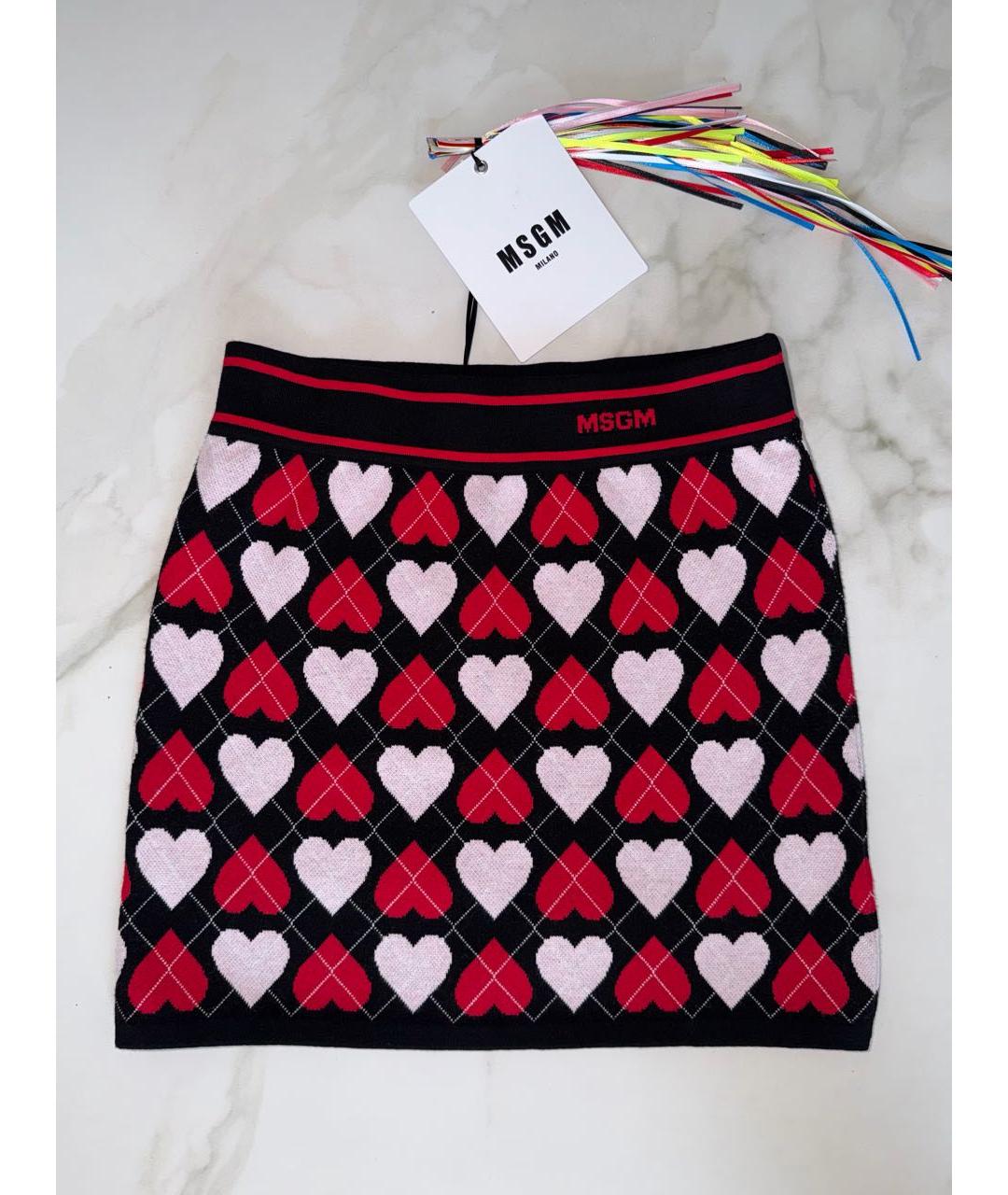 MSGM Мульти вискозная юбка мини, фото 9