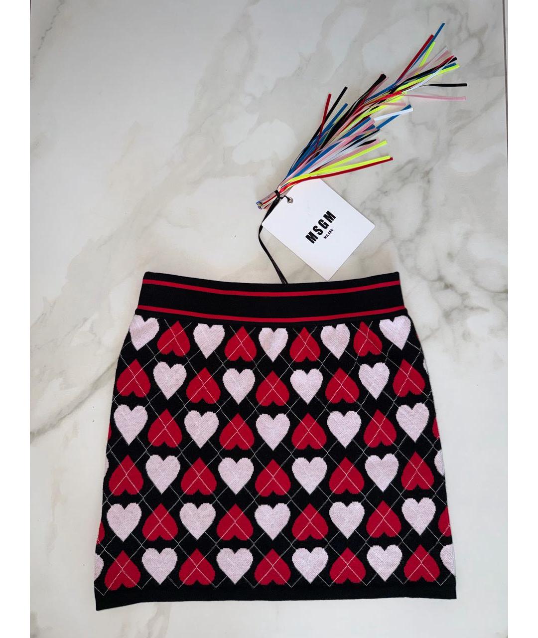 MSGM Мульти вискозная юбка мини, фото 3