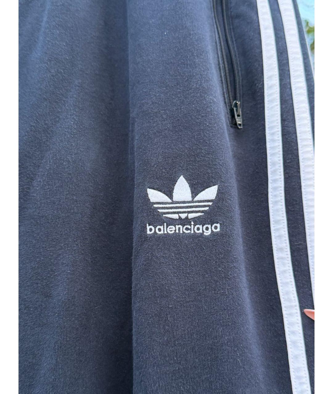 BALENCIAGA Темно-синие хлопковые повседневные брюки, фото 3