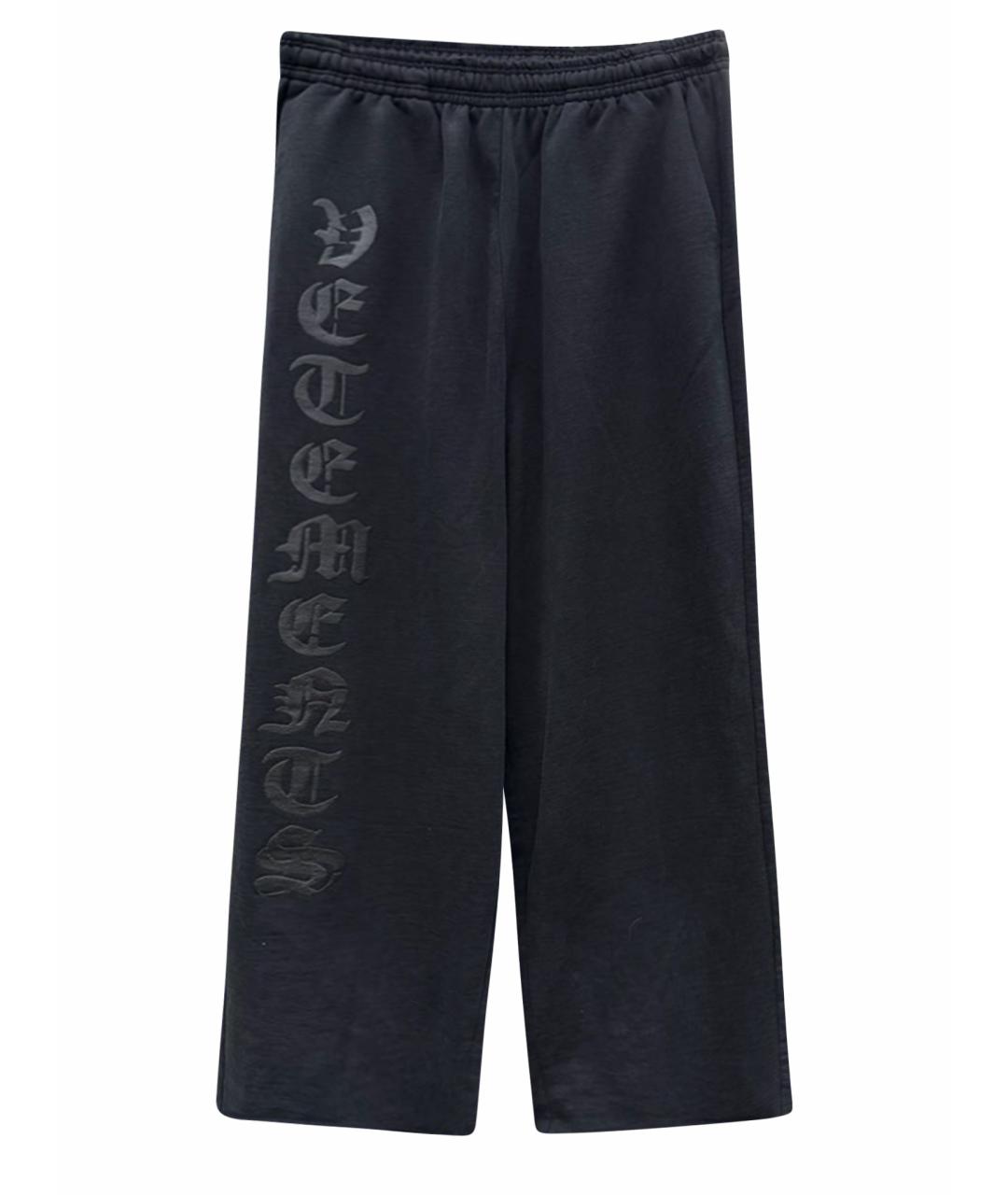 VETEMENTS Черные хлопковые повседневные брюки, фото 1