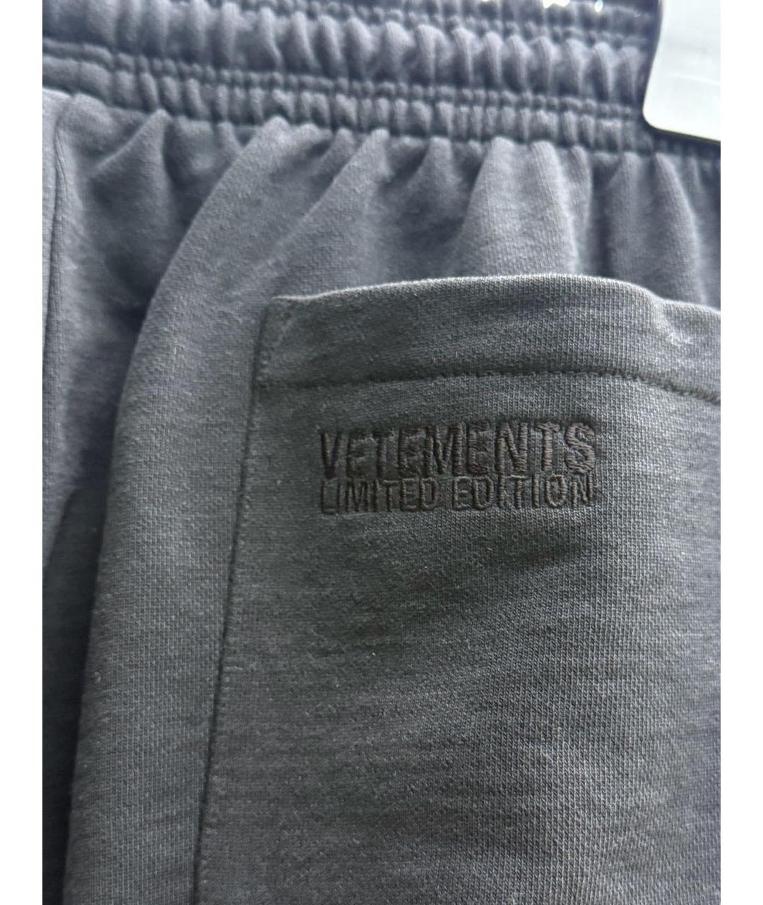 VETEMENTS Черные хлопковые повседневные брюки, фото 3