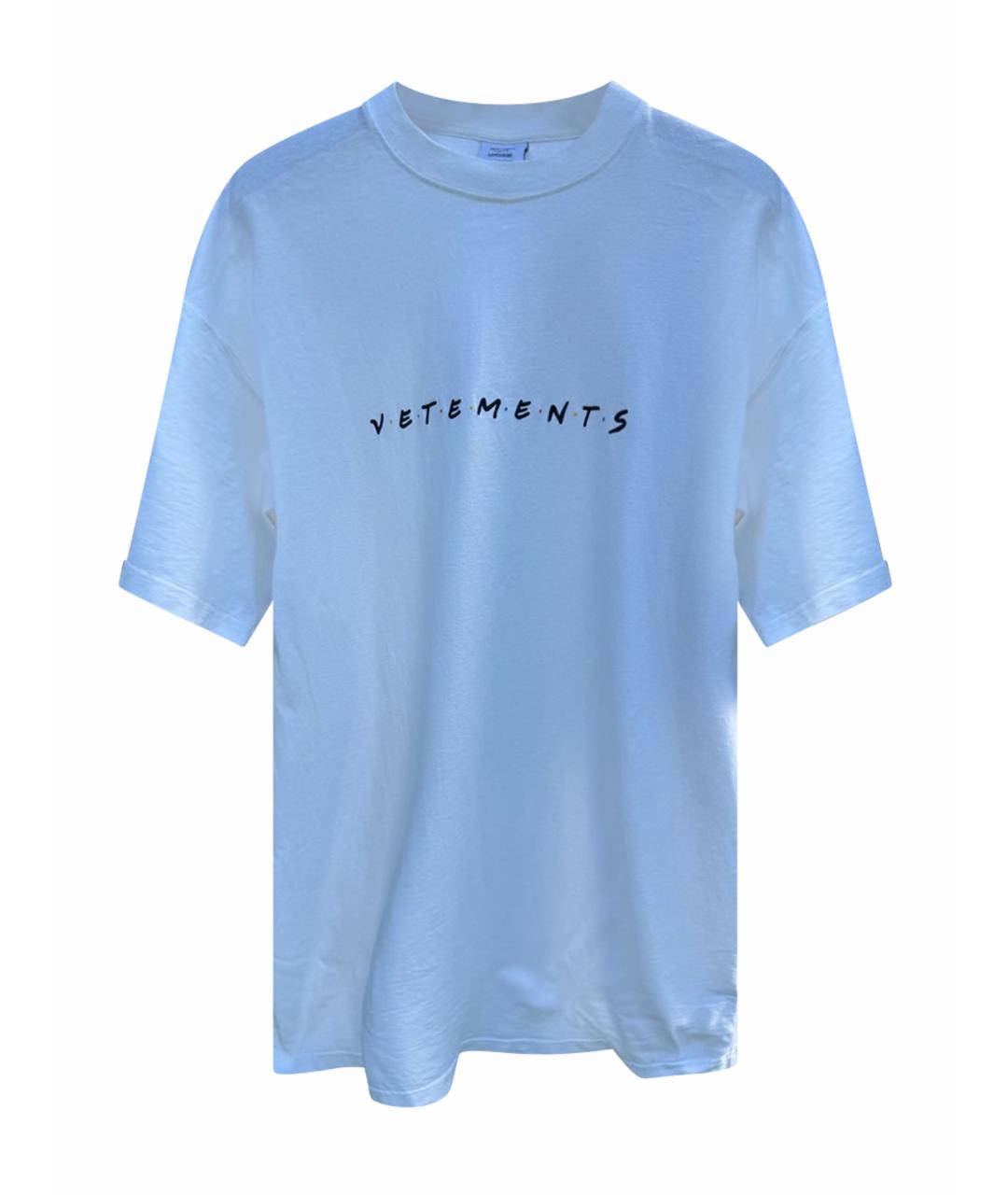 VETEMENTS Белая хлопковая футболка, фото 1
