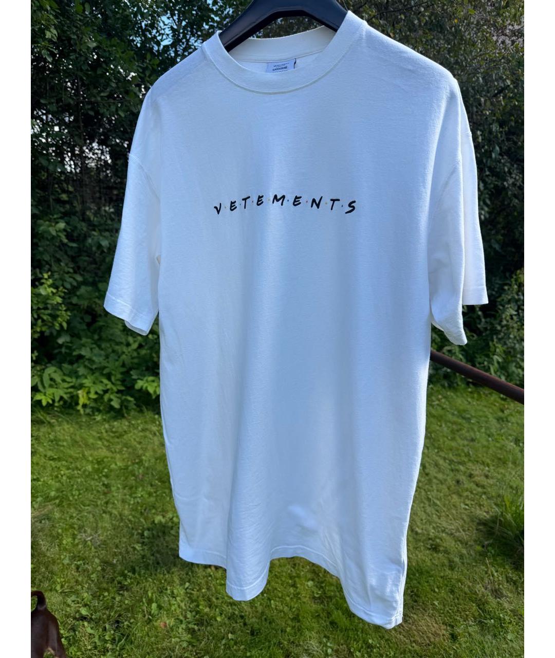 VETEMENTS Белая хлопковая футболка, фото 5