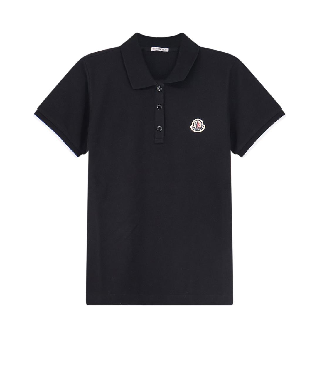 MONCLER Черная хлопковая футболка, фото 1