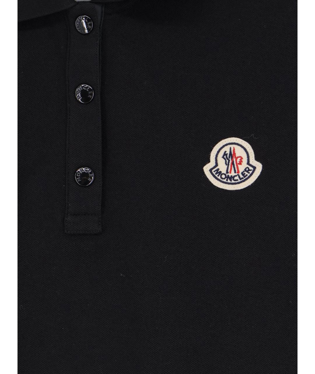 MONCLER Черная хлопковая футболка, фото 3