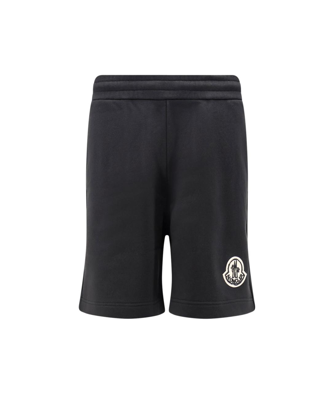 MONCLER Черные хлопковые шорты, фото 1