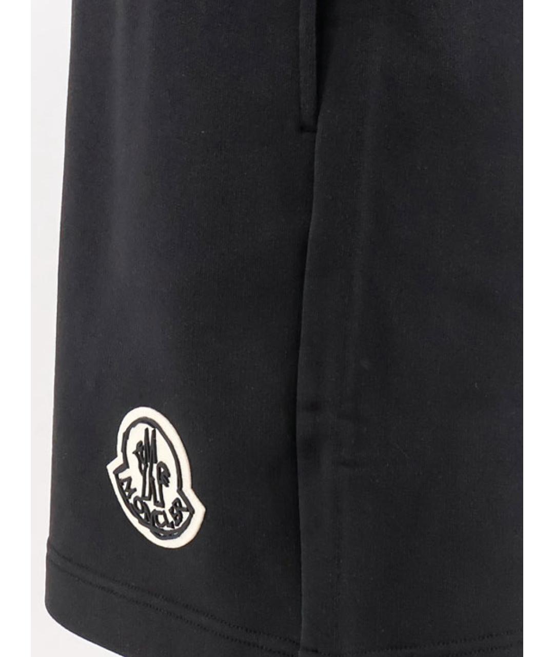 MONCLER Черные хлопковые шорты, фото 3