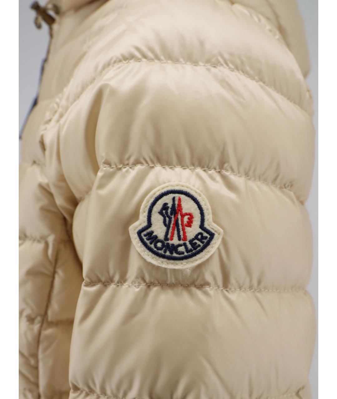 MONCLER Розовый полиамидовый пуховик, фото 3