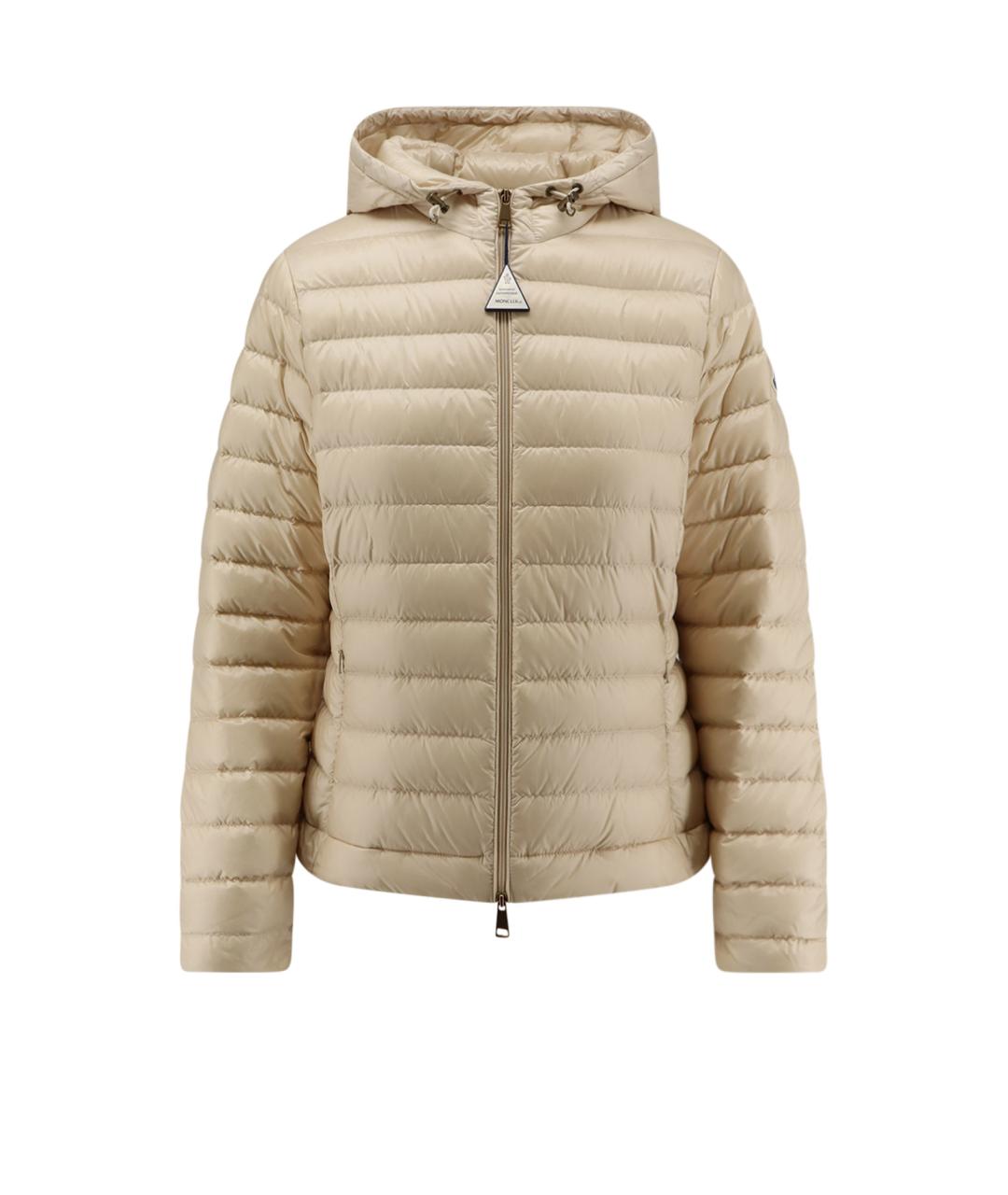 MONCLER Розовый полиамидовый пуховик, фото 1