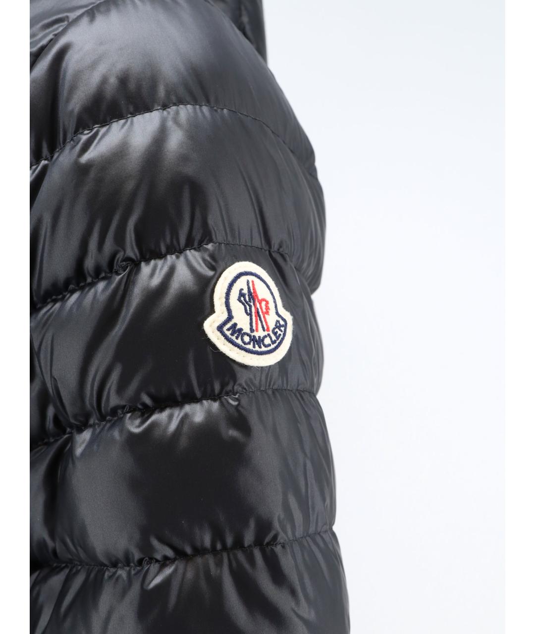 MONCLER Черный полиамидовый пуховик, фото 3