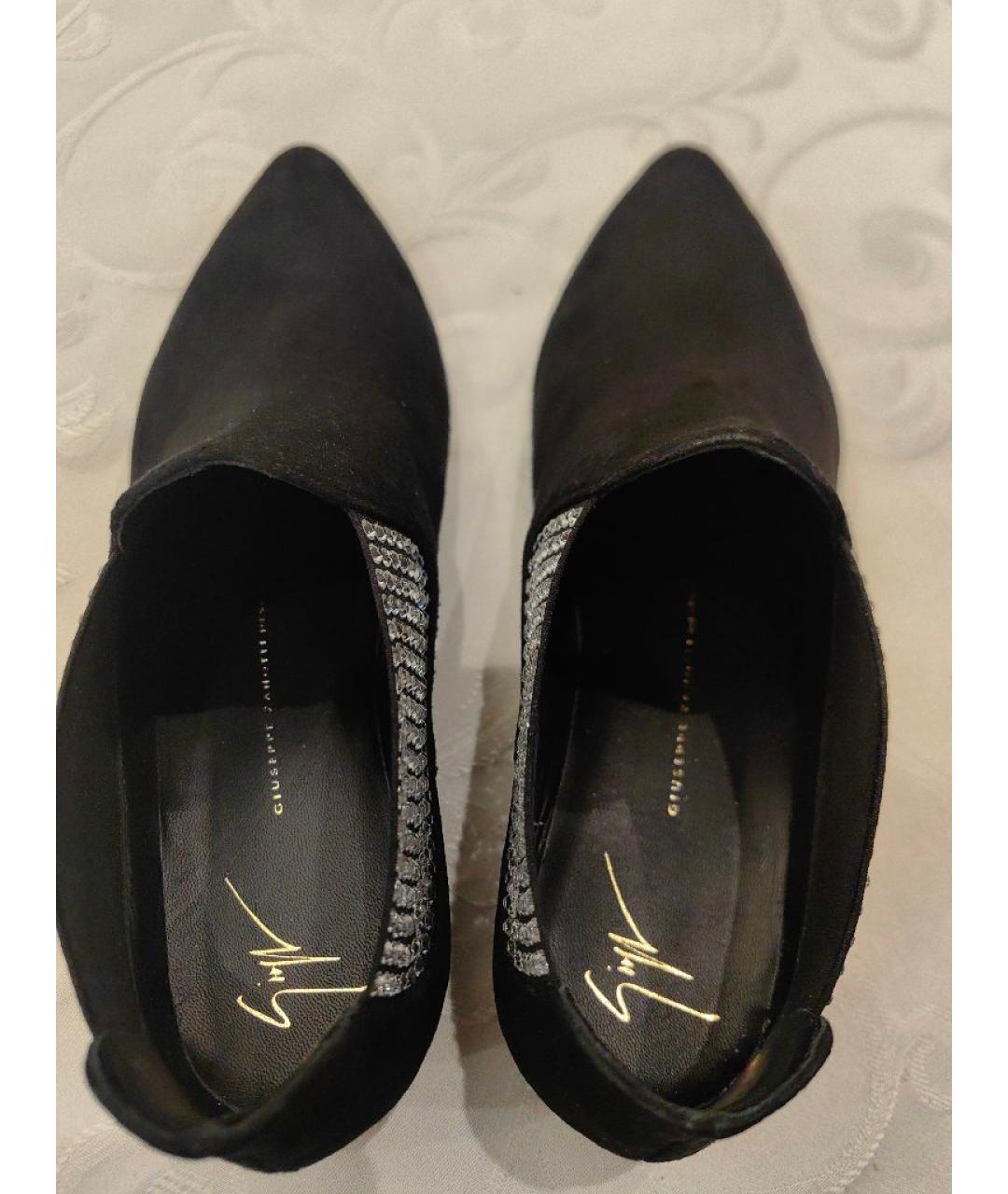 GIUSEPPE ZANOTTI DESIGN Черные замшевые ботильоны, фото 3