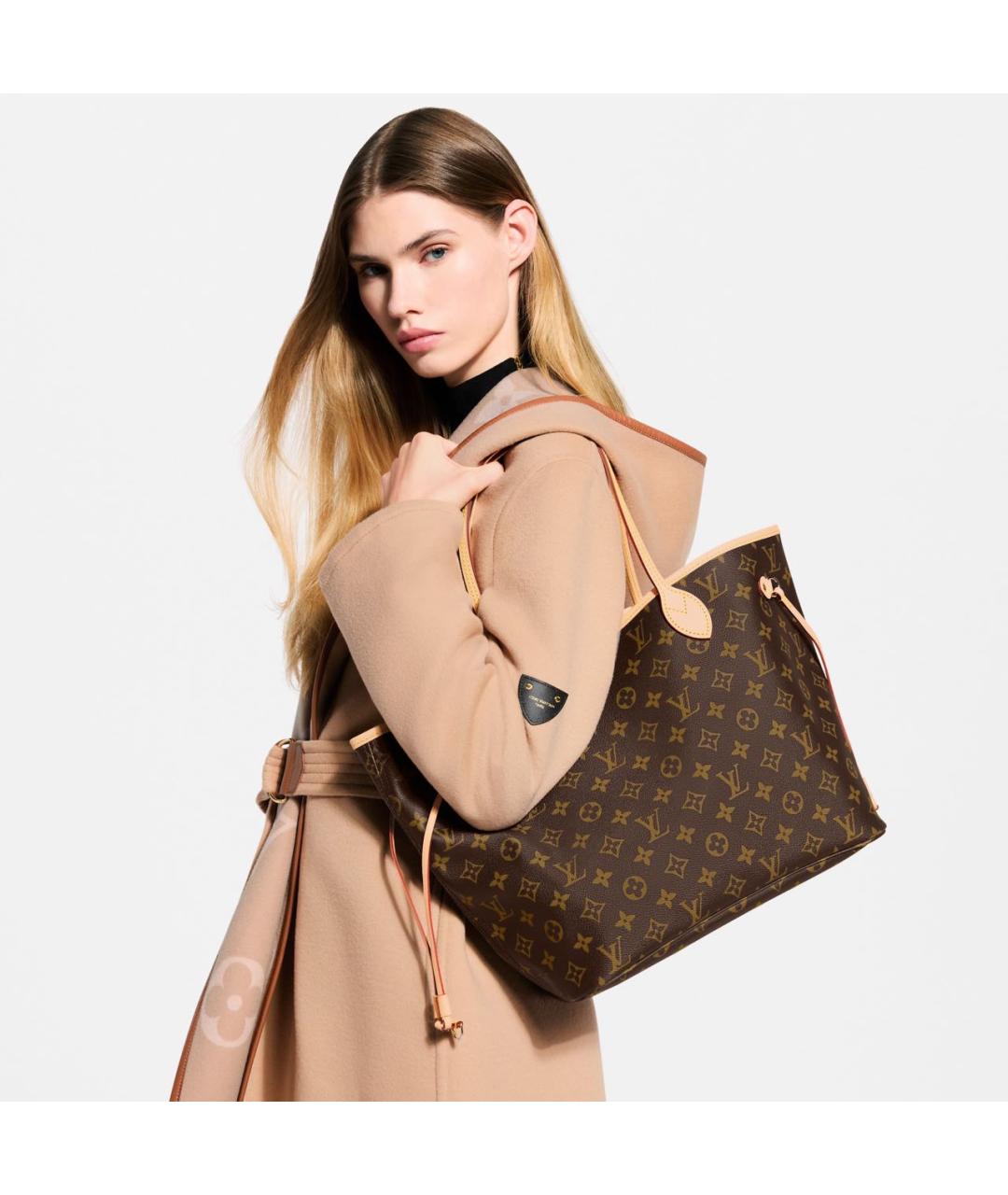 LOUIS VUITTON Коричневая канва сумка тоут, фото 7