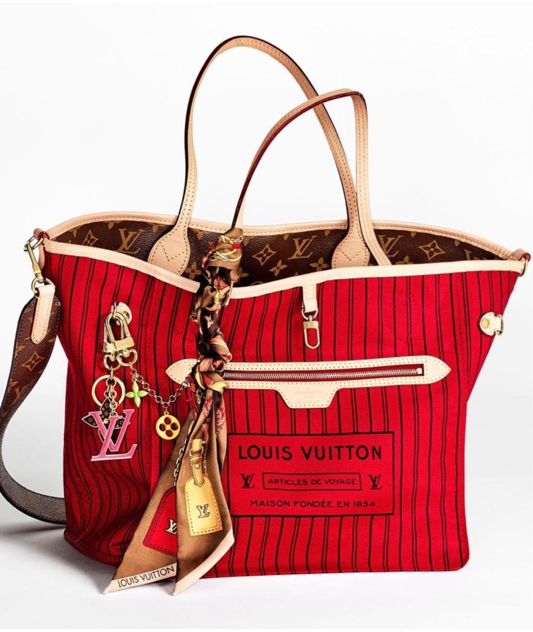 LOUIS VUITTON Коричневая канва сумка тоут, фото 4