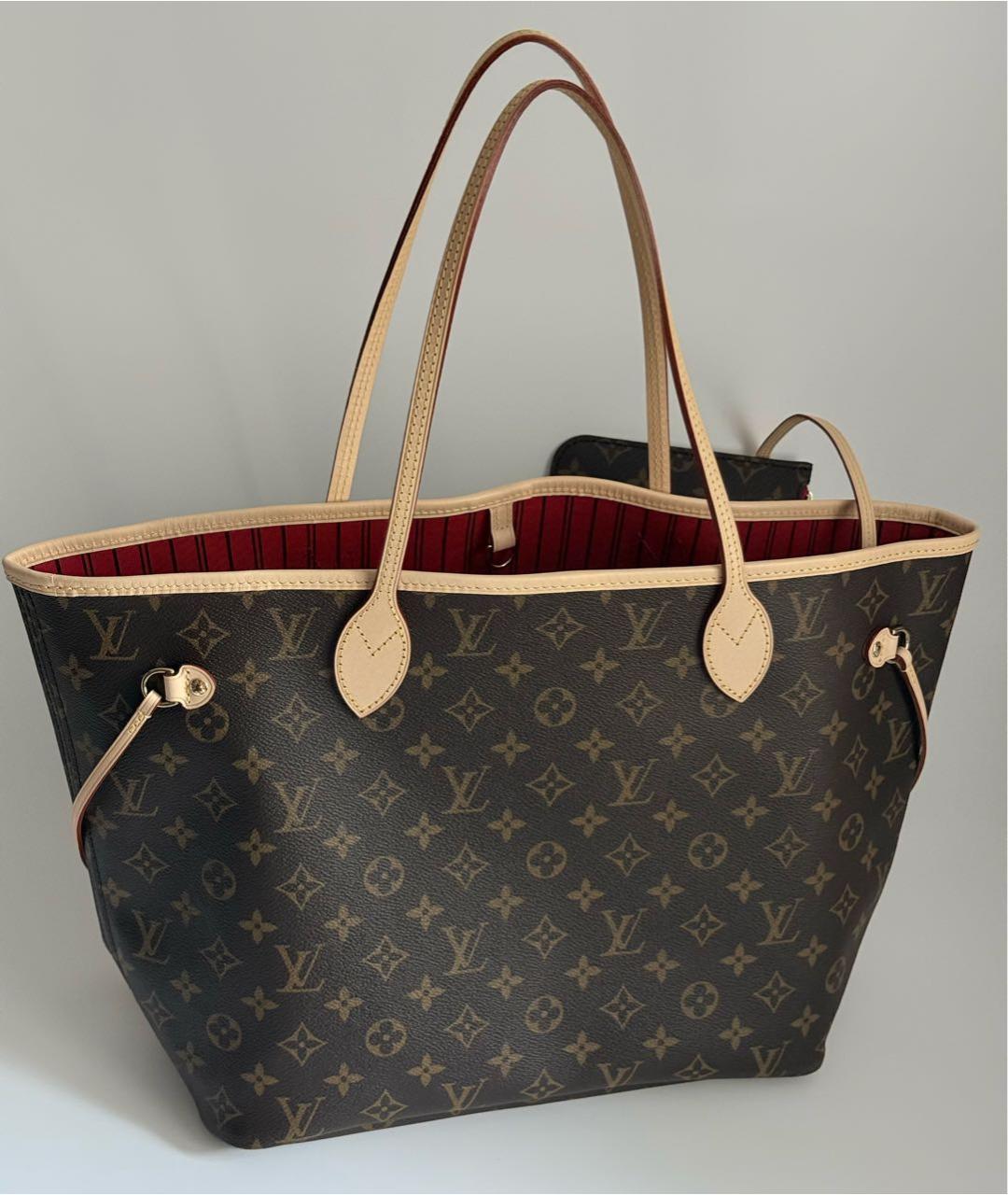 LOUIS VUITTON Коричневая канва сумка тоут, фото 2