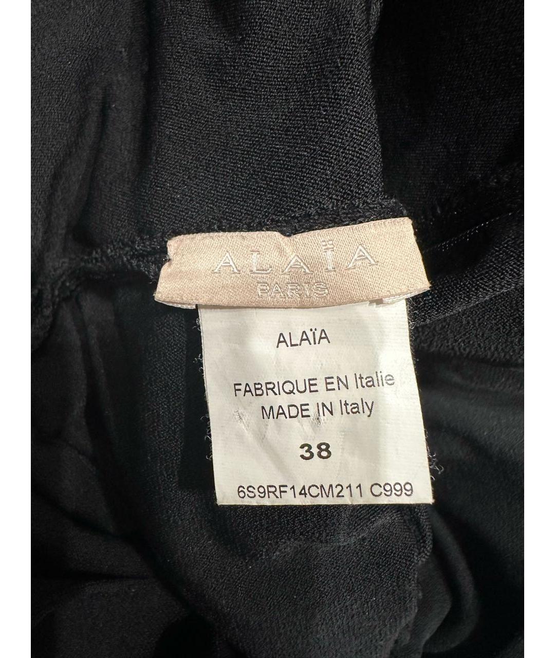 ALAIA Черное вискозное коктейльное платье, фото 3