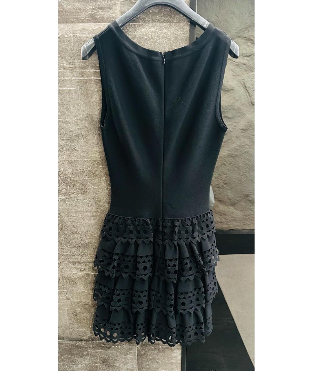 ALAIA Черное вискозное коктейльное платье, фото 2