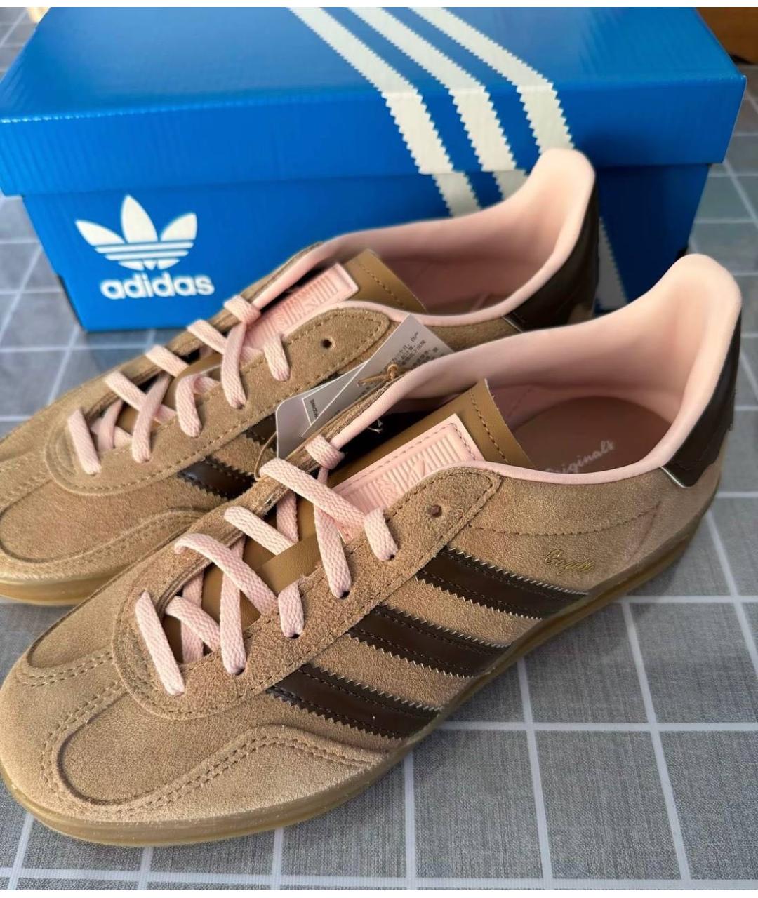 ADIDAS Коричневые замшевые кеды, фото 5