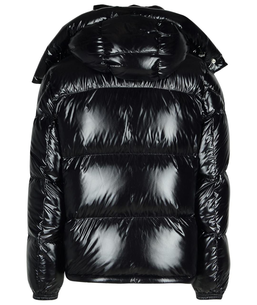 MONCLER Черный полиамидовый пуховик, фото 3