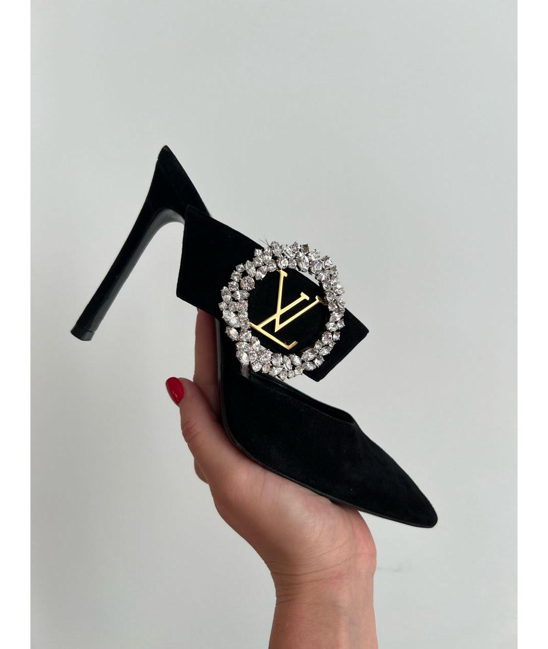 LOUIS VUITTON Черные замшевые туфли, фото 8