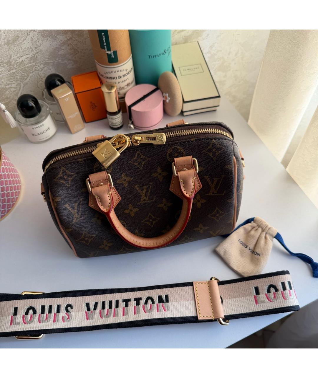 LOUIS VUITTON Коричневая канва сумка тоут, фото 7