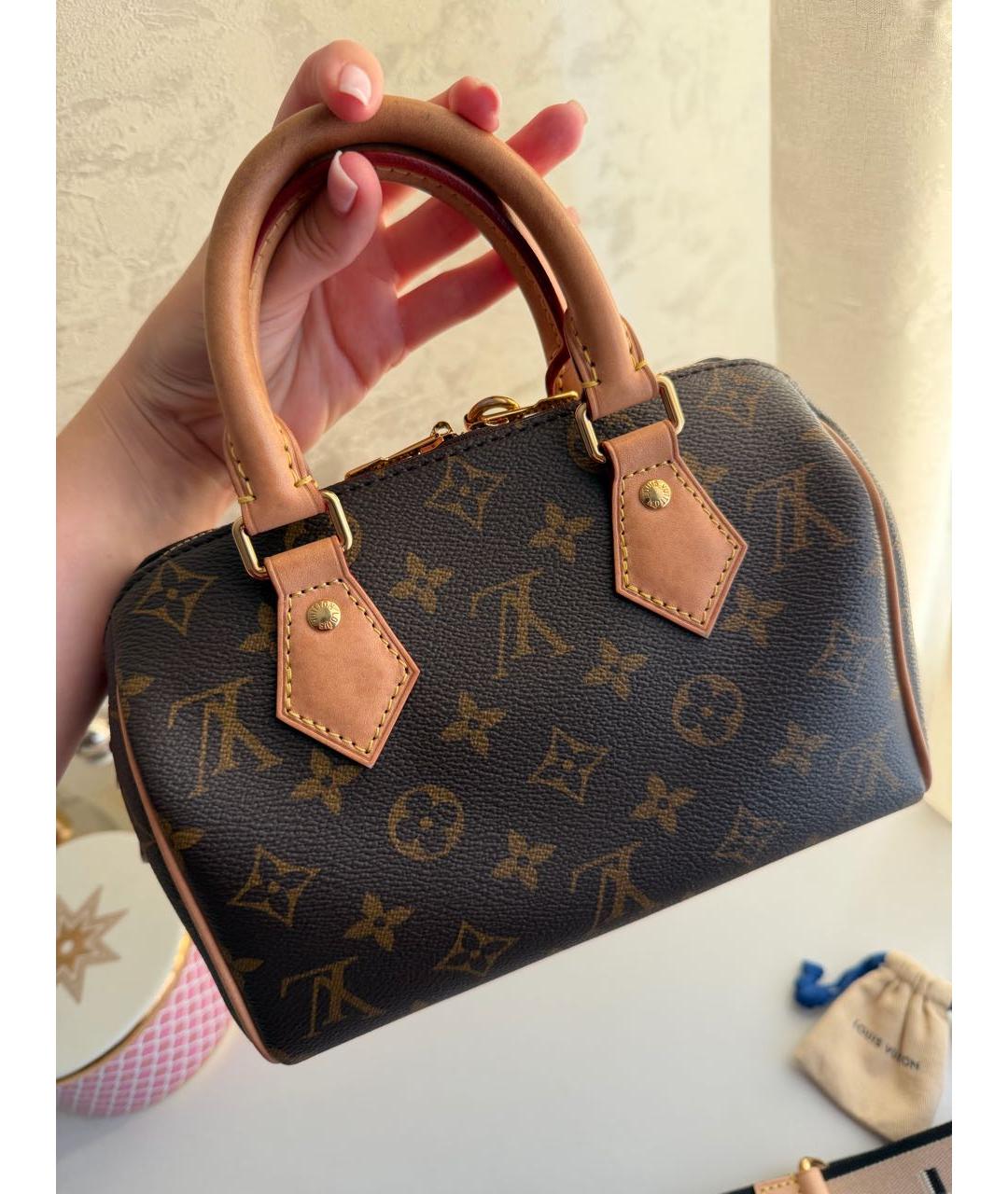 LOUIS VUITTON Коричневая канва сумка тоут, фото 2
