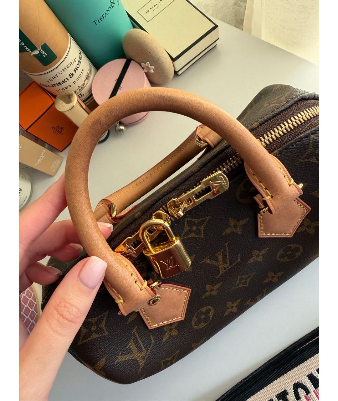 LOUIS VUITTON Коричневая канва сумка тоут, фото 4