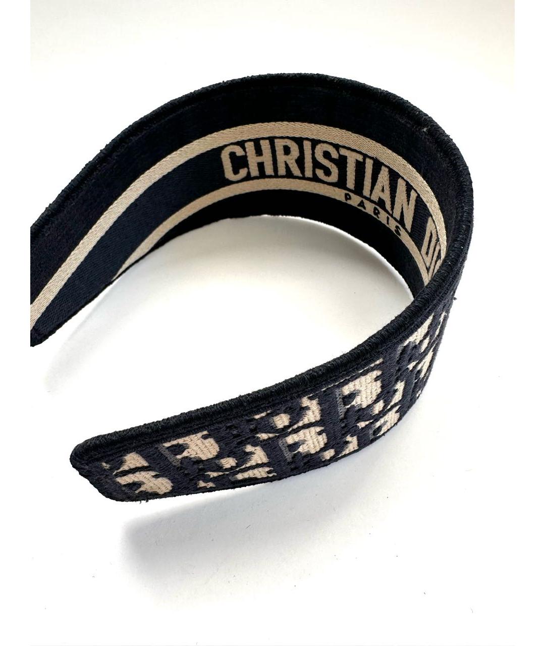 CHRISTIAN DIOR Темно-синий ободок, фото 3