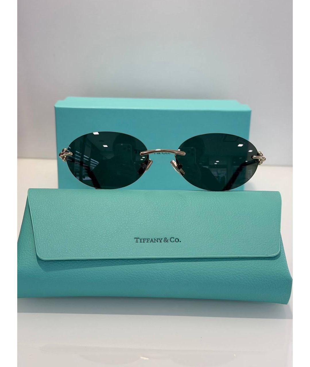 TIFFANY&CO Черные металлические солнцезащитные очки, фото 5