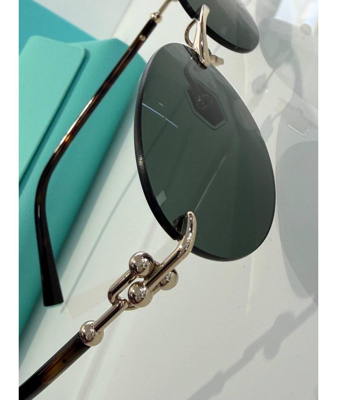 TIFFANY&CO Черные металлические солнцезащитные очки, фото 3