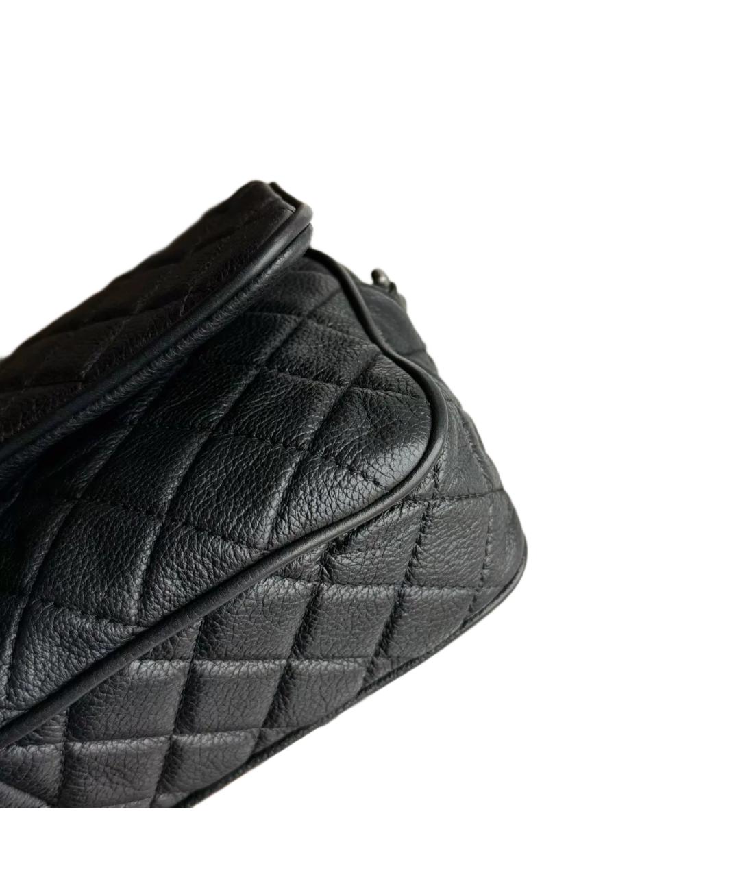 CHANEL Черная кожаная сумка через плечо, фото 6