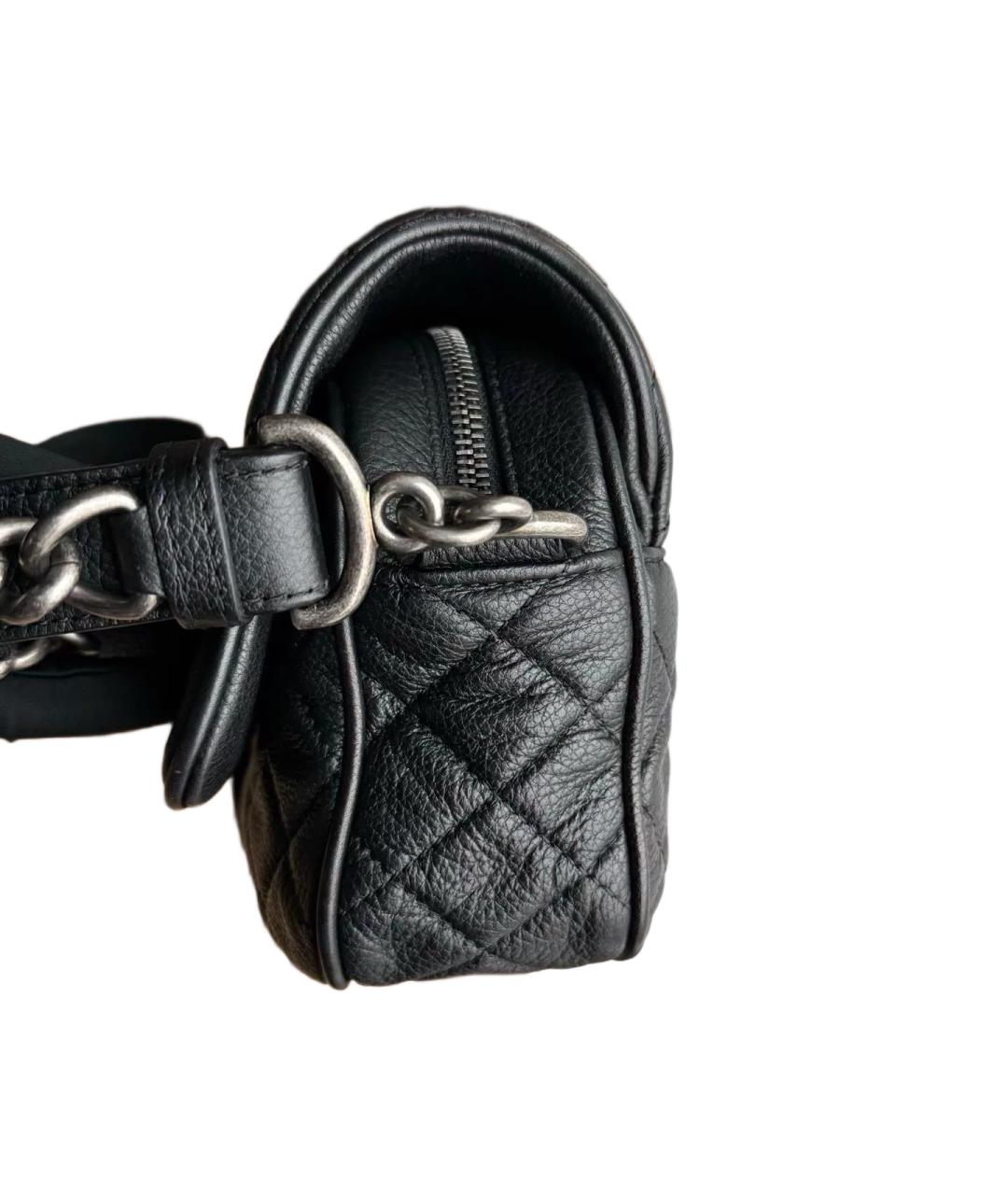 CHANEL Черная кожаная сумка через плечо, фото 4