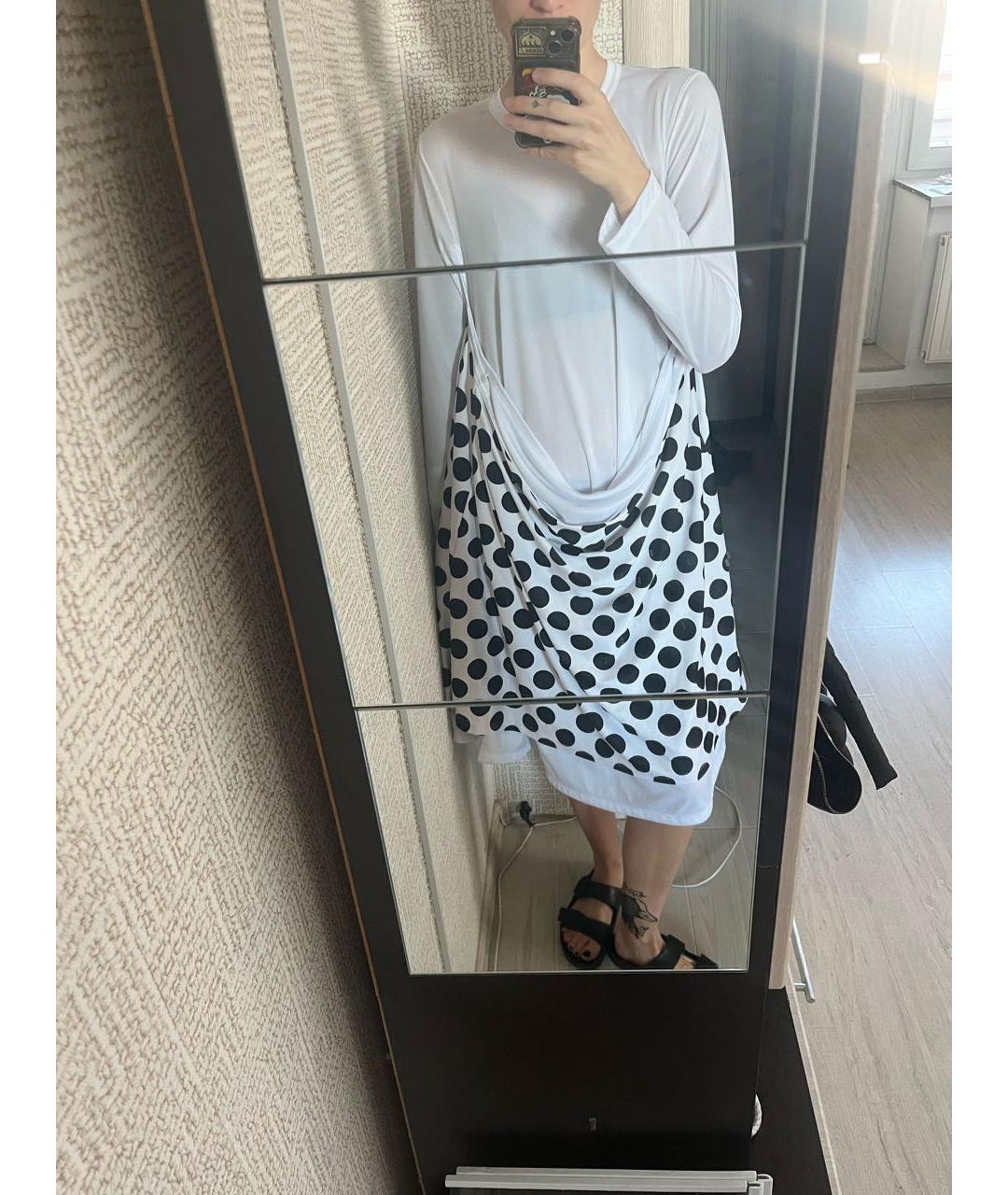 COMME DES GARÇONS Белое полиэстеровое повседневное платье, фото 7