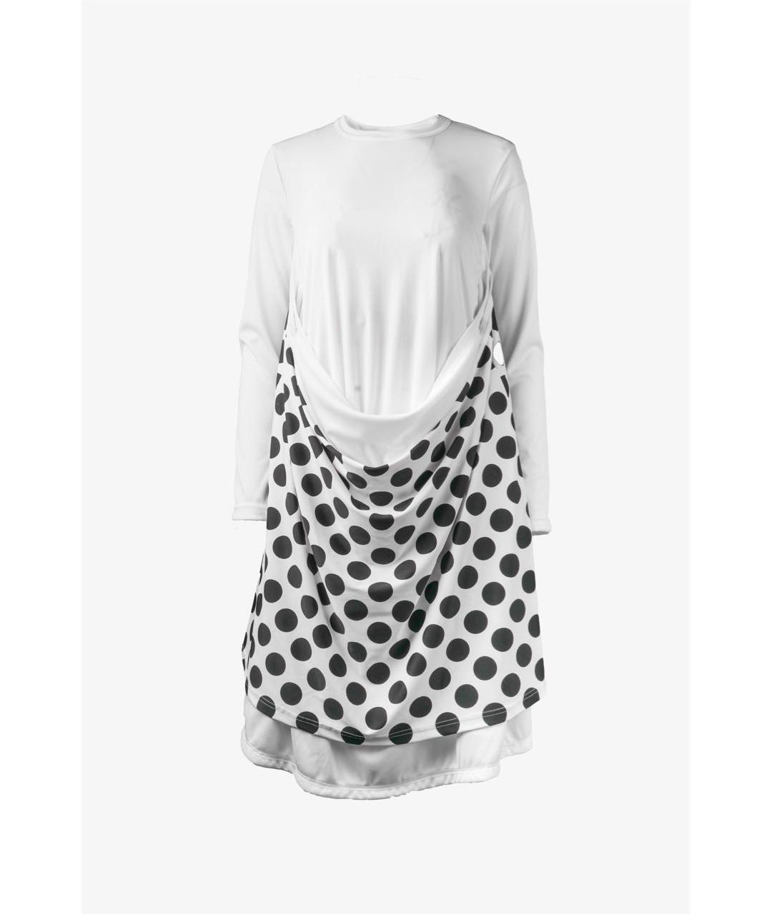 COMME DES GARÇONS Белое полиэстеровое повседневное платье, фото 8