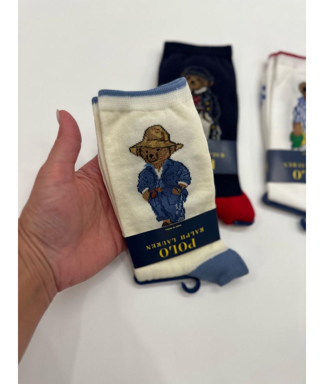 POLO RALPH LAUREN Белые носки, чулки и колготы, фото 2
