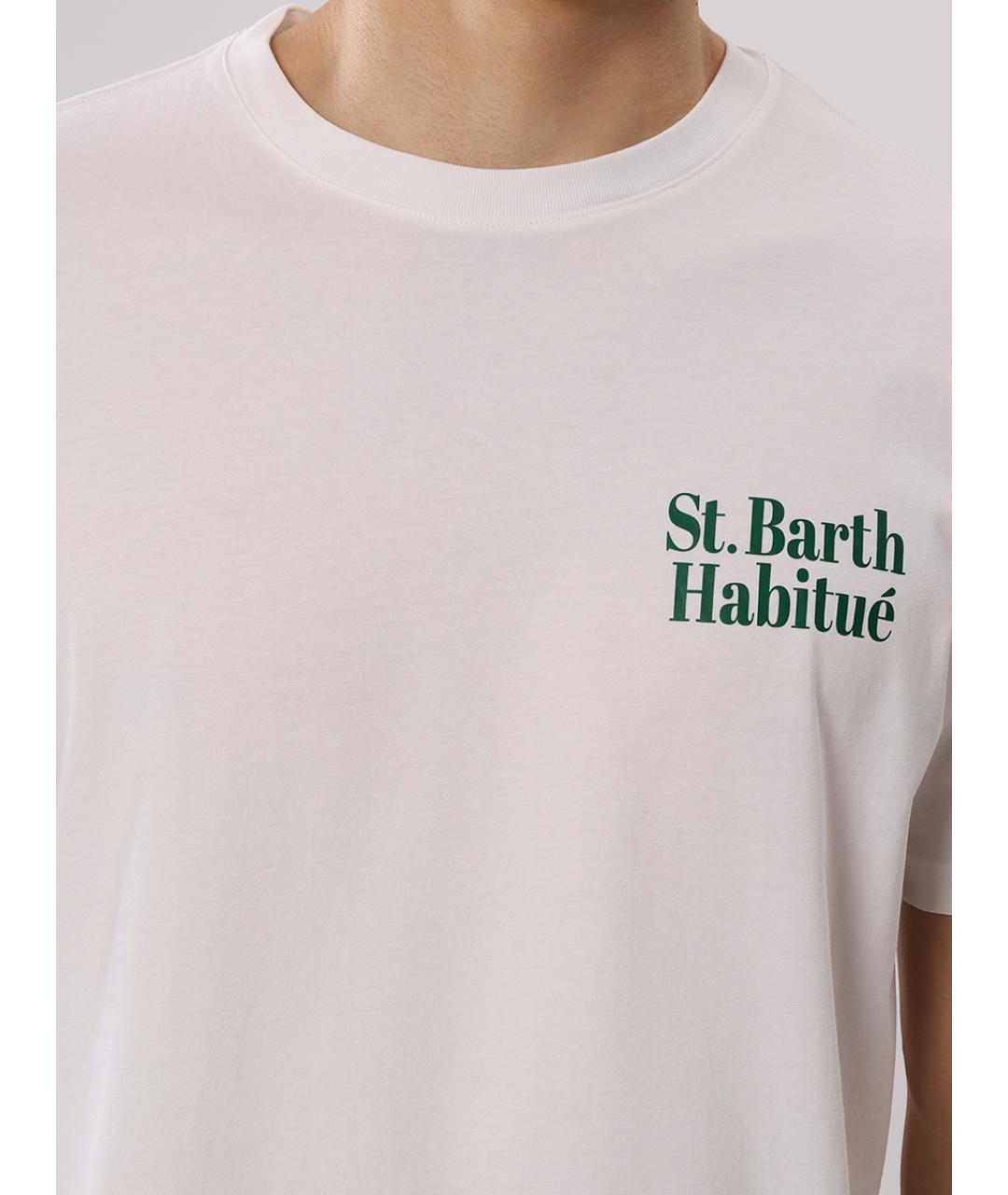 MC2 SAINT BARTH Белая хлопко-эластановая футболка, фото 5