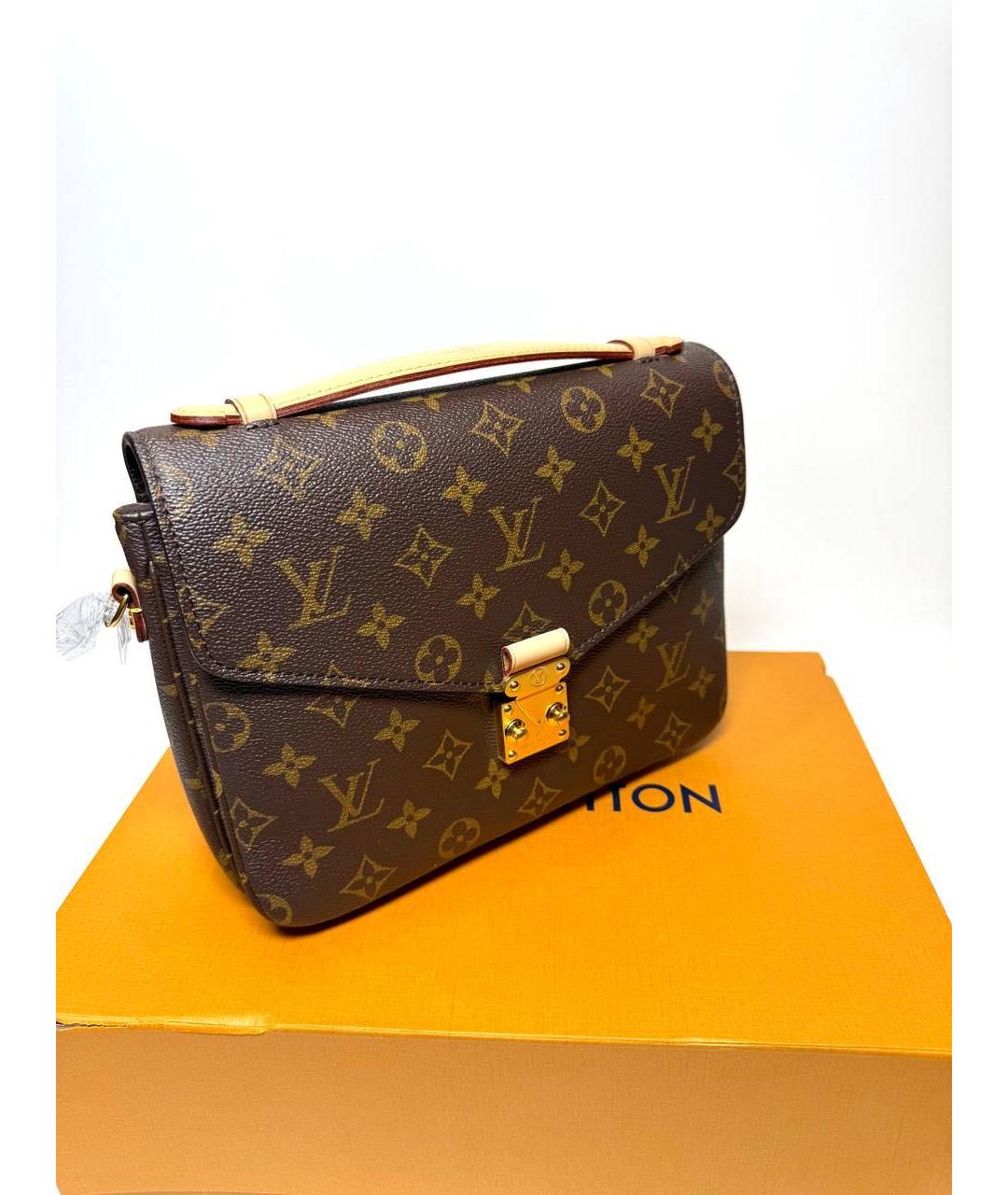 LOUIS VUITTON Коричневая канва сумка через плечо, фото 2