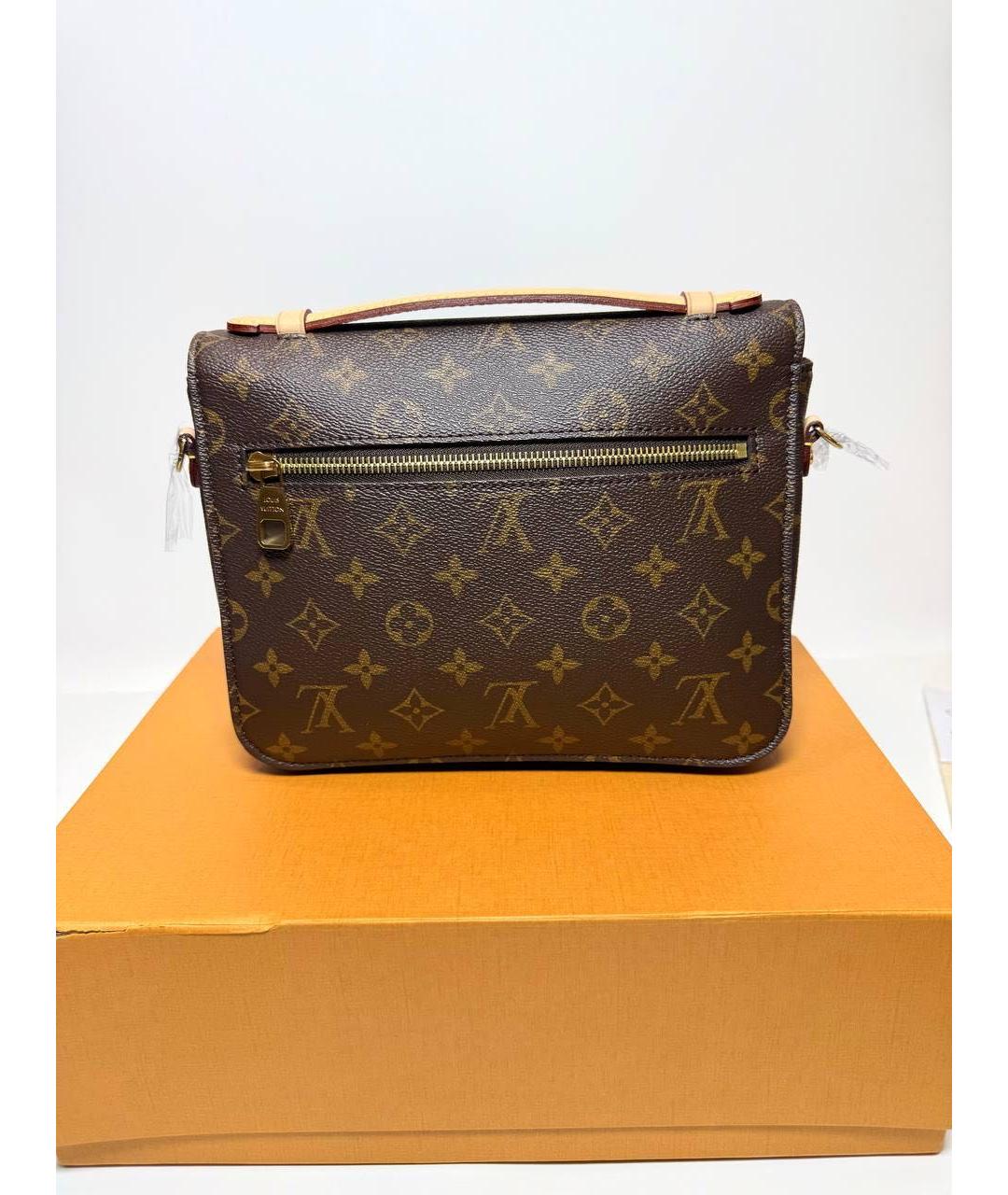 LOUIS VUITTON Коричневая канва сумка через плечо, фото 3