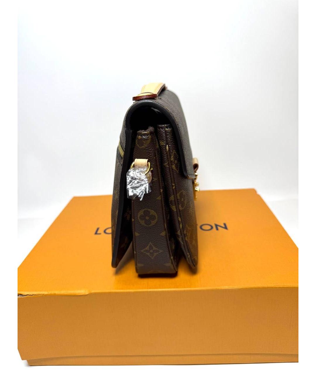 LOUIS VUITTON Коричневая канва сумка через плечо, фото 5