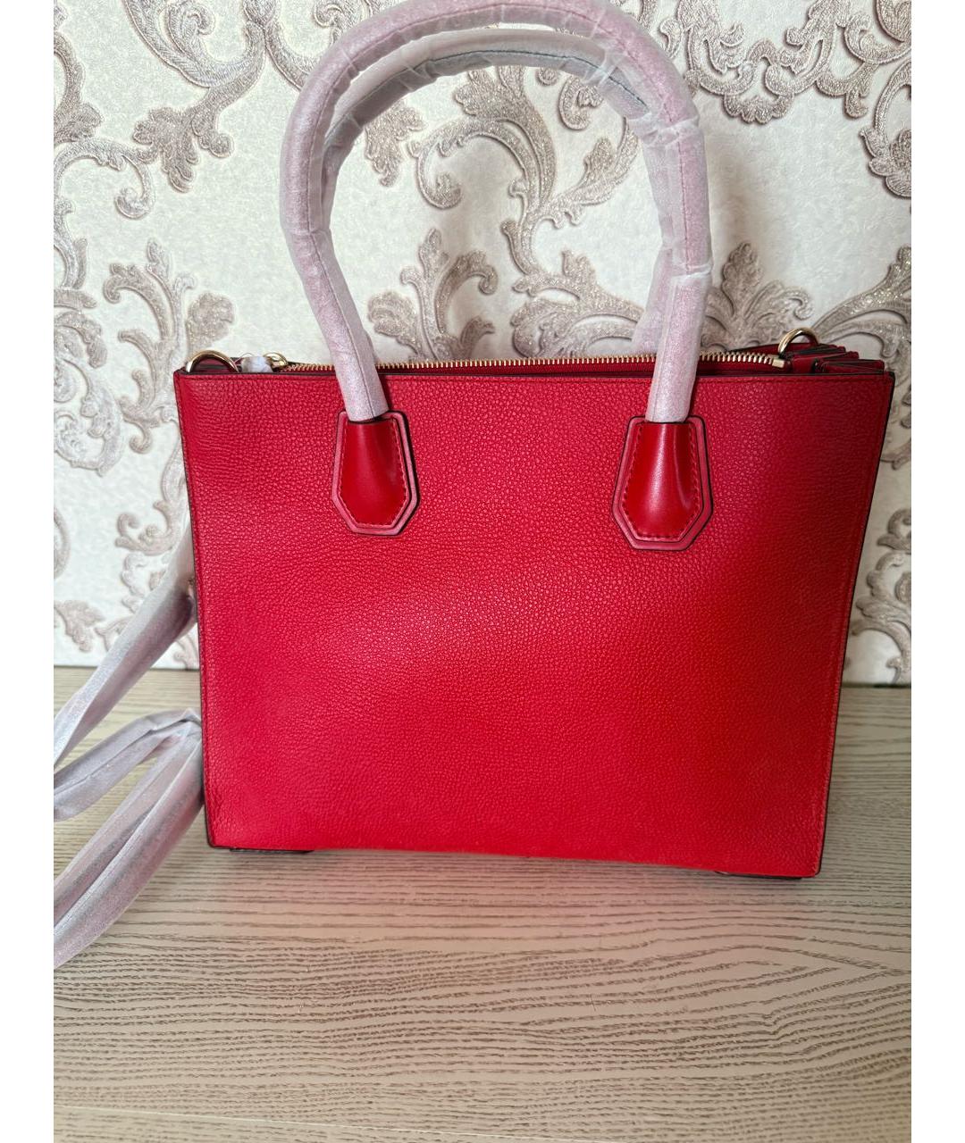 MICHAEL KORS Красная кожаная сумка через плечо, фото 2