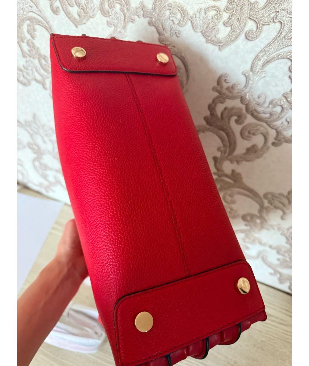 MICHAEL KORS Красная кожаная сумка через плечо, фото 4